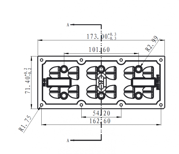2x6 LEDレンズの配列135 X 55°の光学等級のPC、街灯3535 LEDレンズ